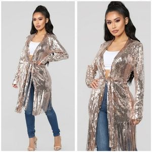New Fashion Nova Sequin Fringe Party Jacket